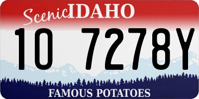 ID license plate 1O7278Y