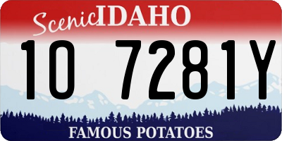ID license plate 1O7281Y