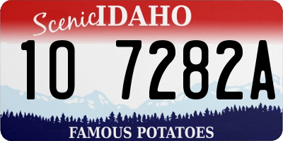 ID license plate 1O7282A