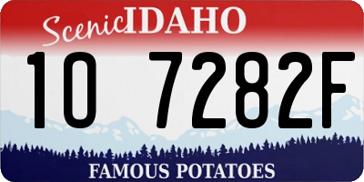 ID license plate 1O7282F