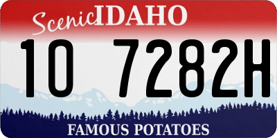 ID license plate 1O7282H