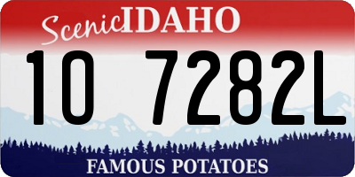 ID license plate 1O7282L