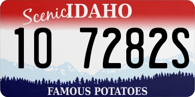 ID license plate 1O7282S