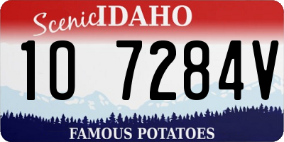 ID license plate 1O7284V