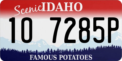 ID license plate 1O7285P