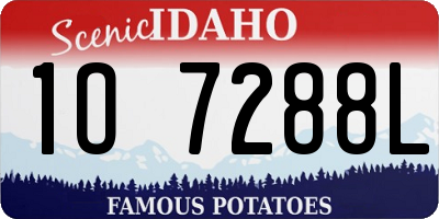 ID license plate 1O7288L