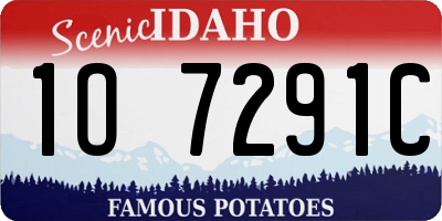 ID license plate 1O7291C