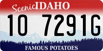 ID license plate 1O7291G