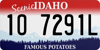 ID license plate 1O7291L