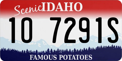 ID license plate 1O7291S