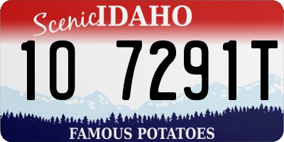 ID license plate 1O7291T