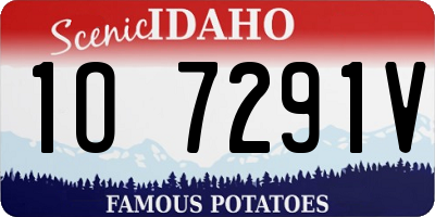 ID license plate 1O7291V