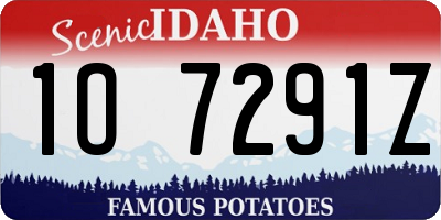 ID license plate 1O7291Z