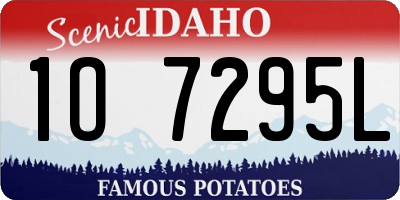 ID license plate 1O7295L