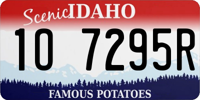 ID license plate 1O7295R