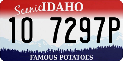 ID license plate 1O7297P