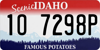 ID license plate 1O7298P