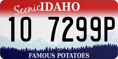 ID license plate 1O7299P