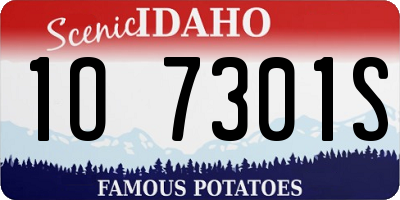 ID license plate 1O7301S