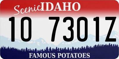 ID license plate 1O7301Z