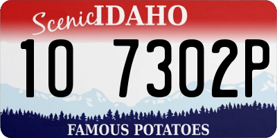 ID license plate 1O7302P