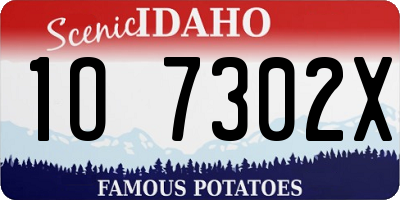 ID license plate 1O7302X