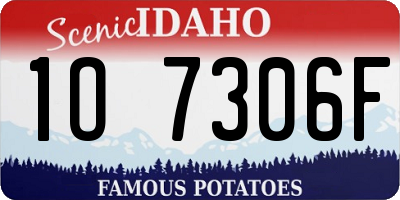 ID license plate 1O7306F