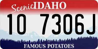 ID license plate 1O7306J