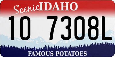 ID license plate 1O7308L