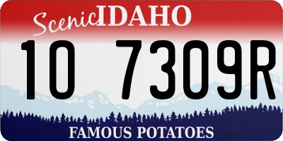 ID license plate 1O7309R