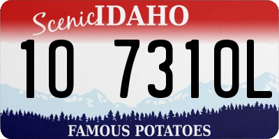 ID license plate 1O7310L