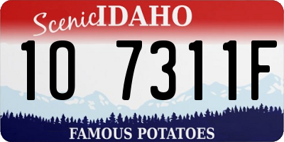 ID license plate 1O7311F
