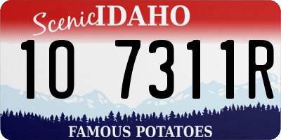 ID license plate 1O7311R