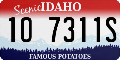 ID license plate 1O7311S