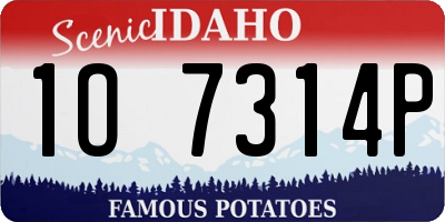 ID license plate 1O7314P