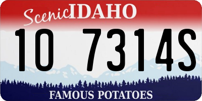 ID license plate 1O7314S