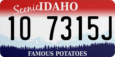 ID license plate 1O7315J