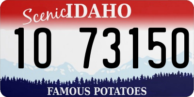 ID license plate 1O7315O