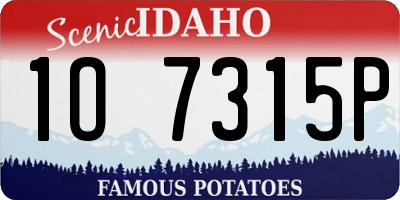 ID license plate 1O7315P