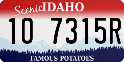 ID license plate 1O7315R