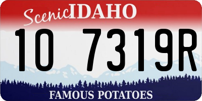 ID license plate 1O7319R