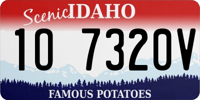 ID license plate 1O7320V