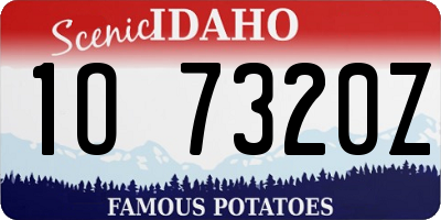 ID license plate 1O7320Z