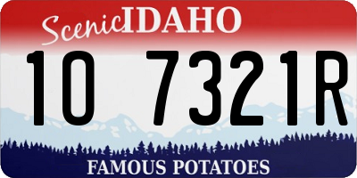 ID license plate 1O7321R