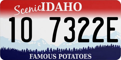 ID license plate 1O7322E