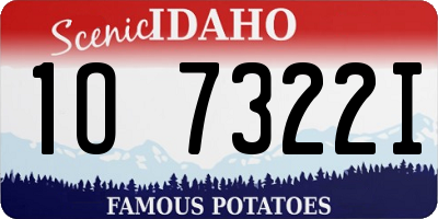 ID license plate 1O7322I