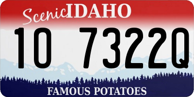 ID license plate 1O7322Q