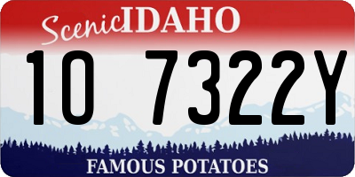 ID license plate 1O7322Y