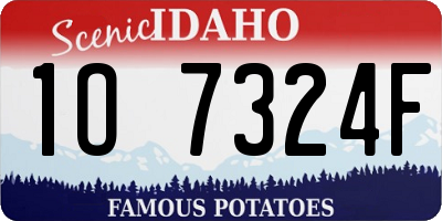 ID license plate 1O7324F