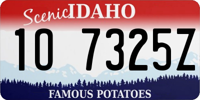 ID license plate 1O7325Z